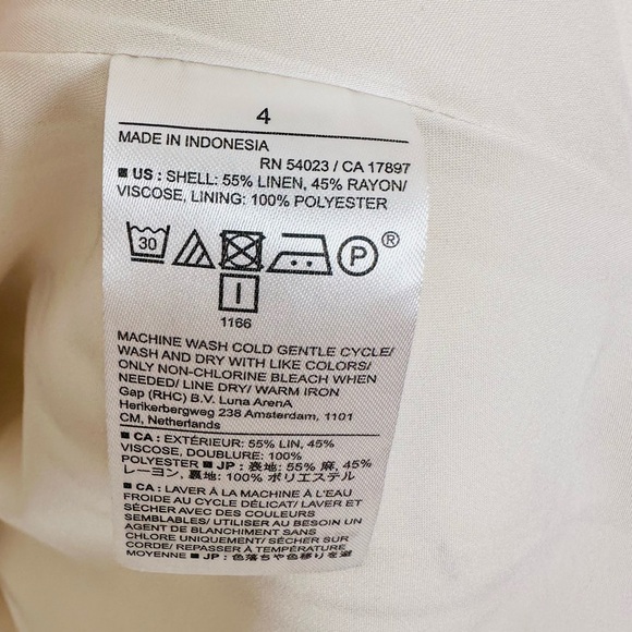 New Banana Republic Linen Blend Boho Elegant Cream Floral Print Mini Dress - Picture 10 of 10